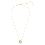 Idyllia pendant Mixed cuts, Shell, Green, Gold-tone plated