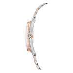 Crystalline aura watch Swiss Made, Metal bracelet, Rose gold tone, Mixed metal finish