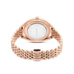 Crystalline aura watch, Swiss Made, Metal bracelet, Rose gold tone, Rose gold-tone finish