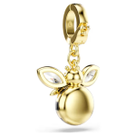 Idyllia charm Mixed cuts, Bee, Multicolored, Gold-tone plated