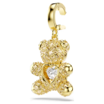 Idyllia charm Mixed cuts, Teddy, Gold tone, Gold-tone plated