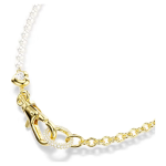 Idyllia necklace Crystal pearl, White, Gold-tone plated