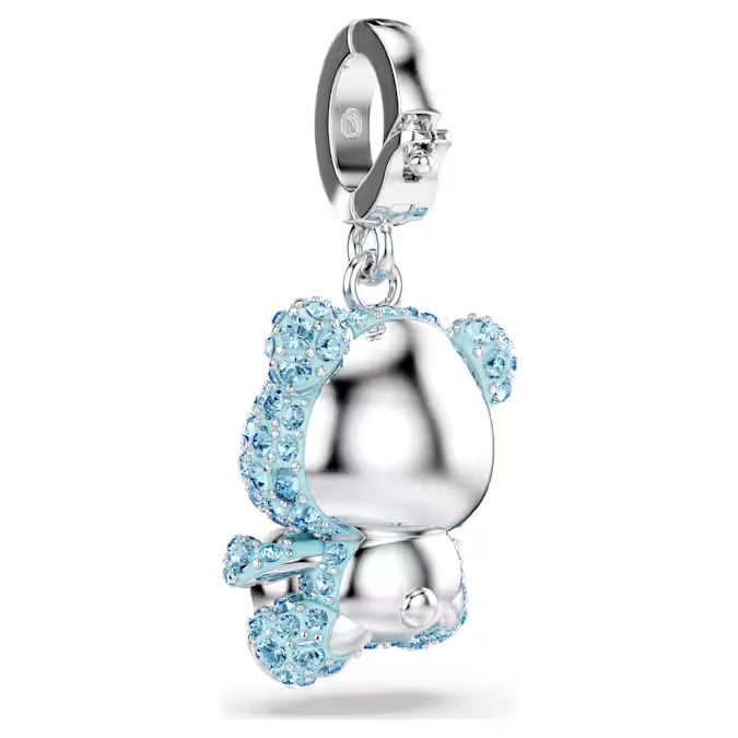 Idyllia charm Mixed cuts, Teddy, Blue, Rhodium plated