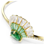 Idyllia bangle Mixed cuts, Shell, Green, Gold-tone plated