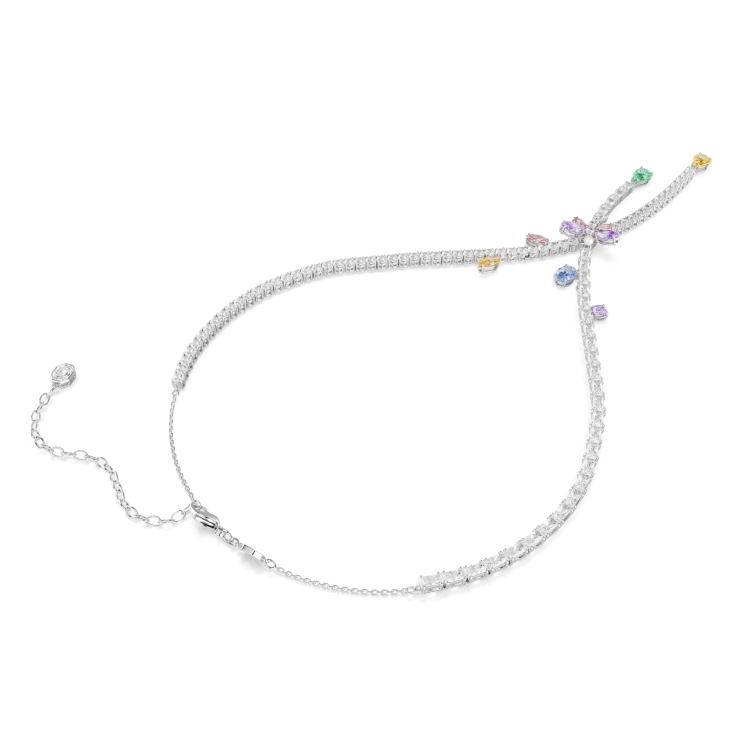 Ariana Grande x Swarovski necklace, Mixed cuts, Dragonfly, Multicolored, Rhodium plated
