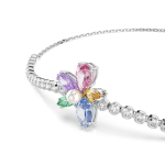 Ariana Grande x Swarovski bracelet, Mixed cuts, Flower, Multicolored, Rhodium plated
