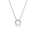 Ariana Grande x Swarovski pendant Crystal Pearl, Round cut, Flower, White, Rhodium plated