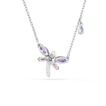 Ariana Grande x Swarovski pendant, Mixed cuts, Dragonfly, Multicolored, Rhodium plated