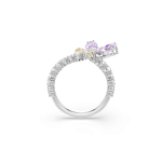 Ariana Grande x Swarovski motif ring, Mixed cuts, Dragonfly, Multicolored, Rhodium plated