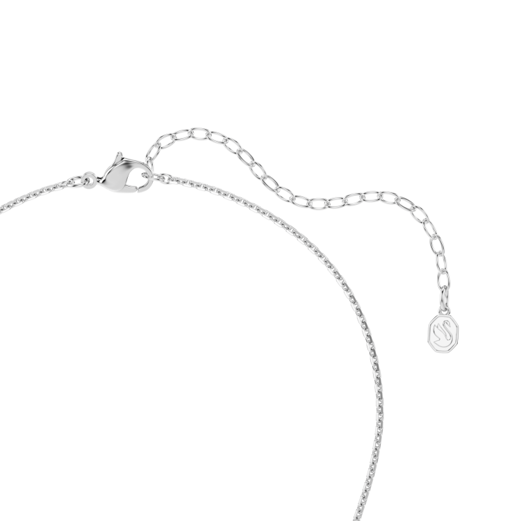 Ariana Grande x Swarovski set, Crystal pearl, Round cut, Flower, White, Rhodium plated