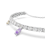 Ariana Grande x Swarovski Tennis bracelet, Mixed cuts, Multicolored, Rhodium plated