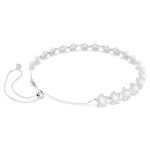 Ariana Grande x Swarovski choker, Crystal pearl, Round cut, White, Rhodium plated