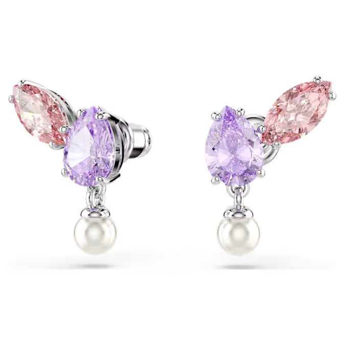 Ariana Grande x Swarovski set, Mixed cuts, Multicolored, Rhodium plated