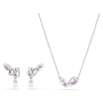 Ariana Grande x Swarovski set, Mixed cuts, Multicolored, Rhodium plated