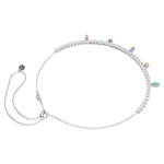 Ariana Grande x Swarovski Tennis necklace, Mixed cuts, Multicolored, Rhodium plated