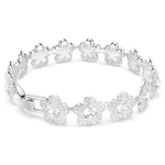 Ariana Grande x Swarovski bracelet, Round cut, Flower, White, Rhodium plated