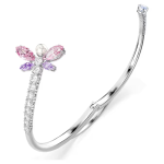 Ariana Grande x Swarovski bangle, Mixed cuts, Dragonfly, Multicolored, Rhodium plated