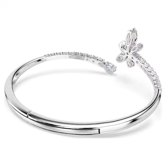 Ariana Grande x Swarovski bangle, Mixed cuts, Dragonfly, Multicolored, Rhodium plated