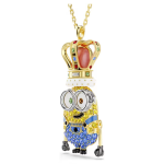 Minions King Bob pendant Pavé, Multicolored, Gold-tone plated