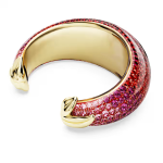 Idyllia cuff Red, Gold-tone plated