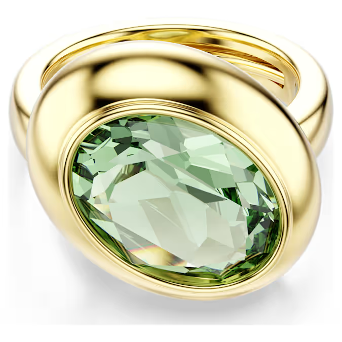 Gema motif ring Set (3), Multicolored, Gold-tone plated