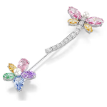 Ariana Grande x Swarovski brooch Mixed cuts, Dragonfly, Multicolored, Rhodium plated