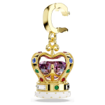 Minions Crown charm Mixed cuts, Multicolored, Gold-tone plated