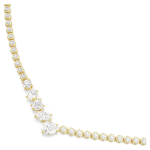 Mesmera necklace Mixed cuts, White, 18K gold finish