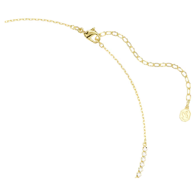 Mesmera necklace Mixed cuts, White, 18K gold finish