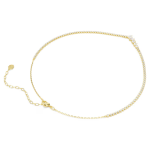 Mesmera necklace Mixed cuts, White, 18K gold finish