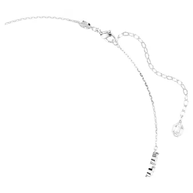 Mesmera necklace Marquise cut, White, Rhodium plated