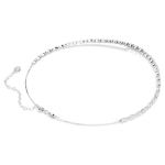 Mesmera necklace Marquise cut, White, Rhodium plated