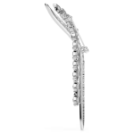 Mesmera brooch Mixed cuts, White, Rhodium plated