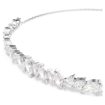 Mesmera choker Marquise cut, White, Rhodium plated