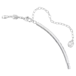 Mesmera Y necklace Mixed cuts, White, Rhodium plated