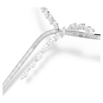 Mesmera Y necklace Mixed cuts, White, Rhodium plated