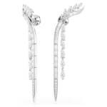 Mesmera earrings Mixed cuts, White, Rhodium plated