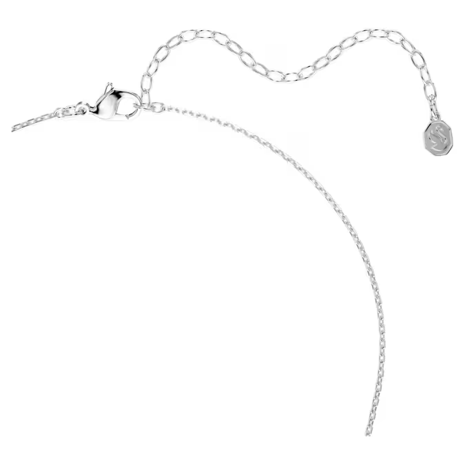 Mesmera necklace Marquise cut, White, Rhodium plated