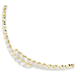 Mesmera set Set (2), Marquise cut, White, 18K gold finish