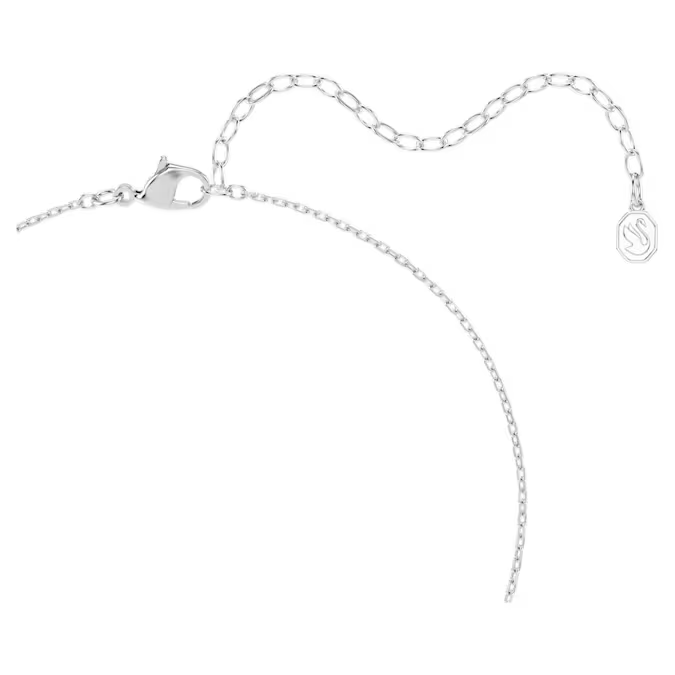 Millenia pendant Cushion cut, Blue, Rhodium plated