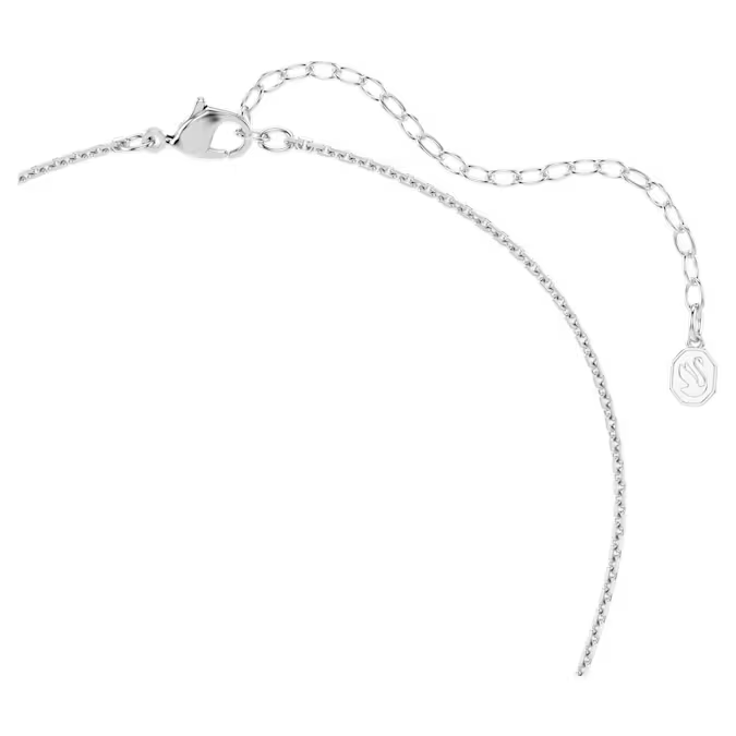 Sublima pendant Round cut, White, Rhodium plated