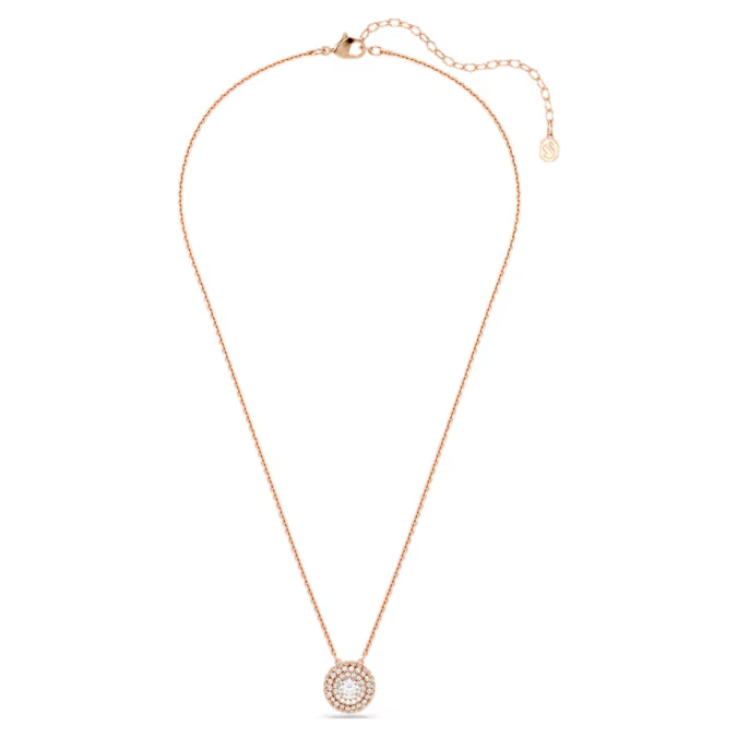 Sublima pendant Round cut, White, 18K rose gold finish