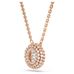 Sublima pendant Round cut, White, 18K rose gold finish