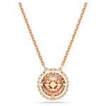 Sublima pendant Round cut, White, 18K rose gold finish