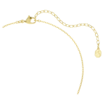 Swan pendant Mixed cuts, Swan, White, 18K gold finish