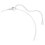 Swan pendant Mixed cuts, Swan, White, Rhodium plated