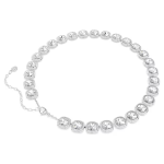 Una Angelic necklace Cushion cut, White, Rhodium plated