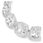 Una Angelic bracelet Cushion cut, White, Rhodium plated