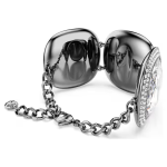 Una Angelic bracelet Cushion cut, White, Ruthenium plated