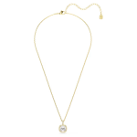 Una Angelic pendant Cushion cut, White, 18K gold finish